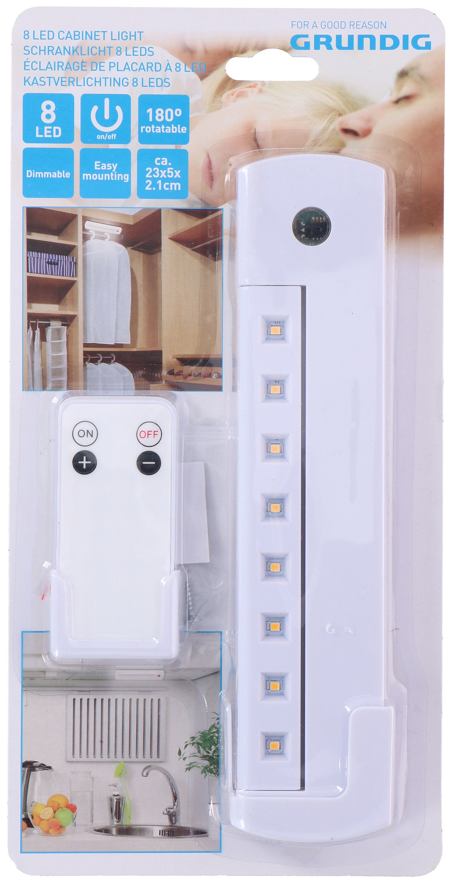 Cabinet Light 8Led 23X5X2.1Cm Pl