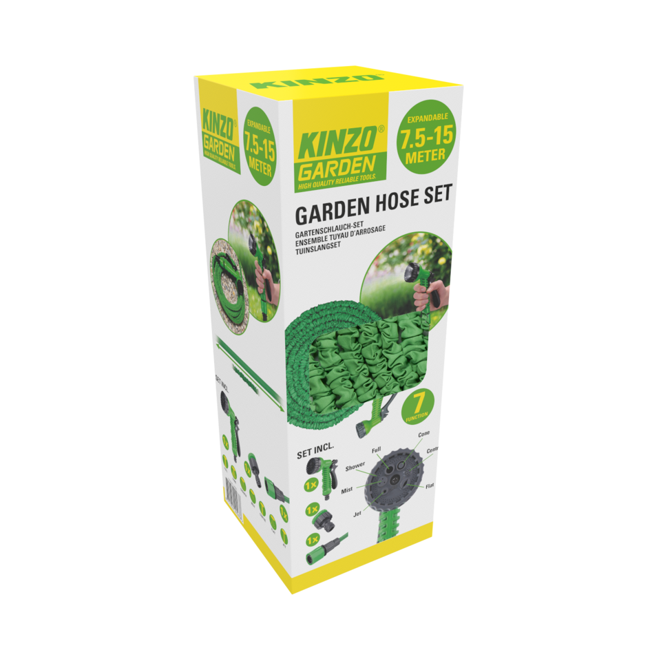Garden Hose 7,5-15M 4Pc