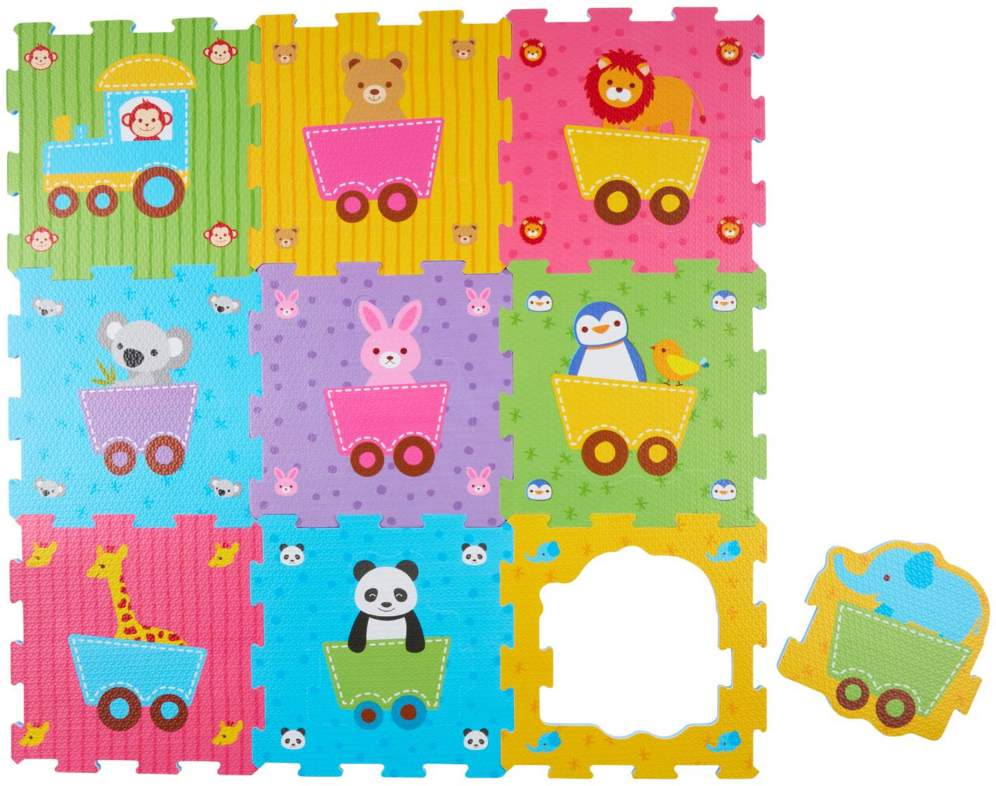 Puzzle Mat Animal 18Pc