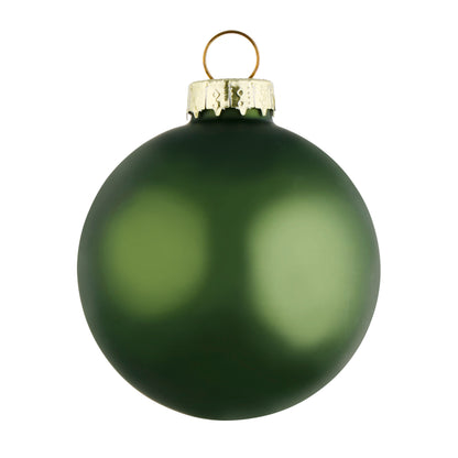 Xmas Bauble Glass Green Ø8Cm 6Pc
