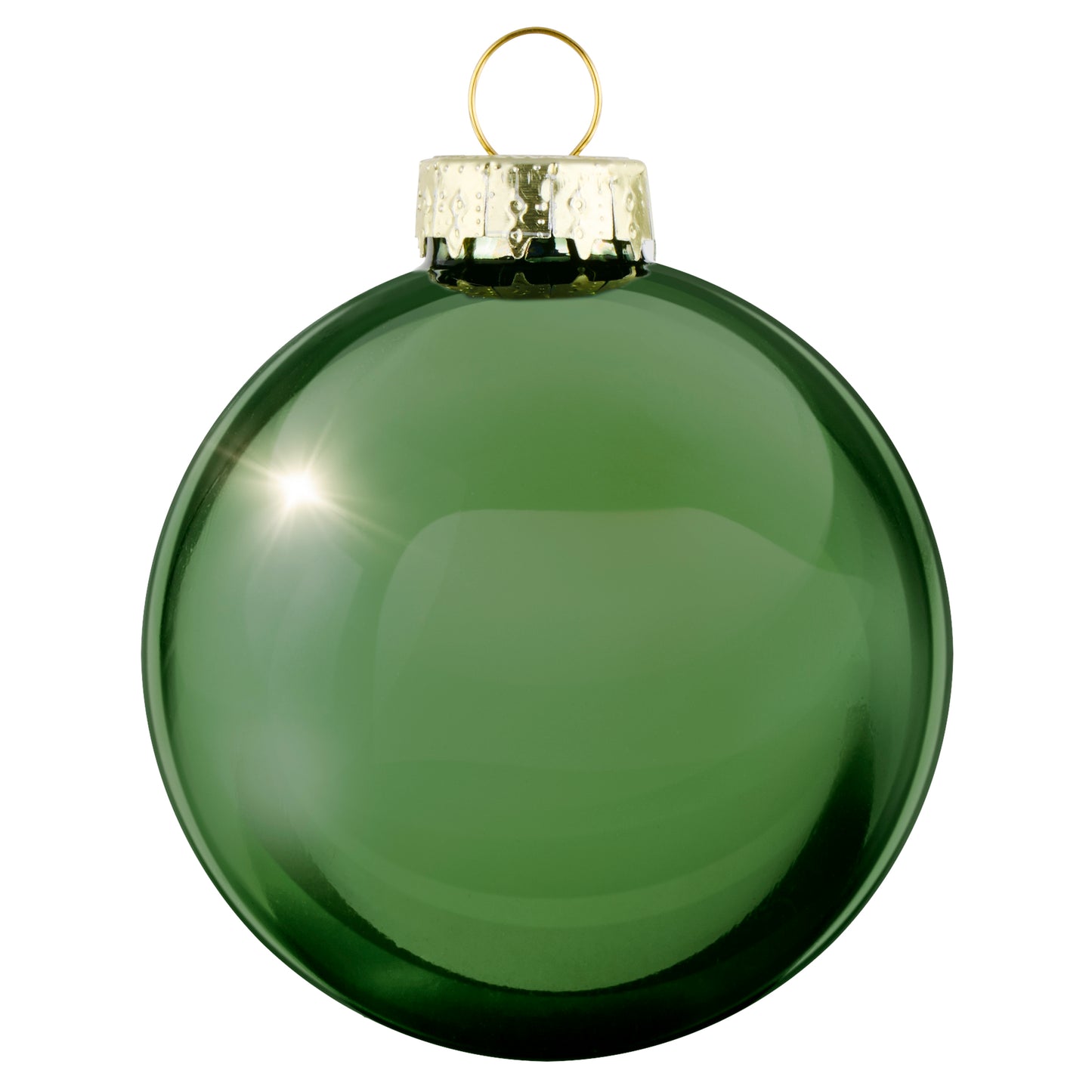 Xmas Bauble Glass Green Ø8Cm 6Pc