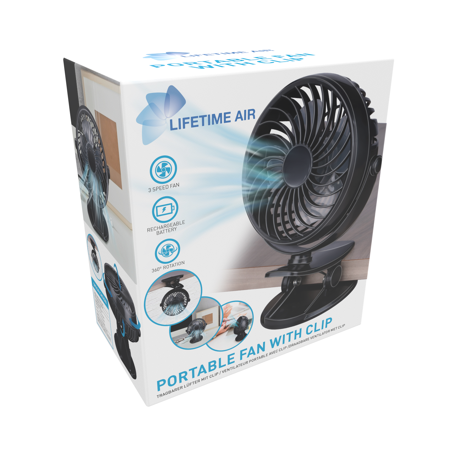 Fan Portable With Clip 1200Mah