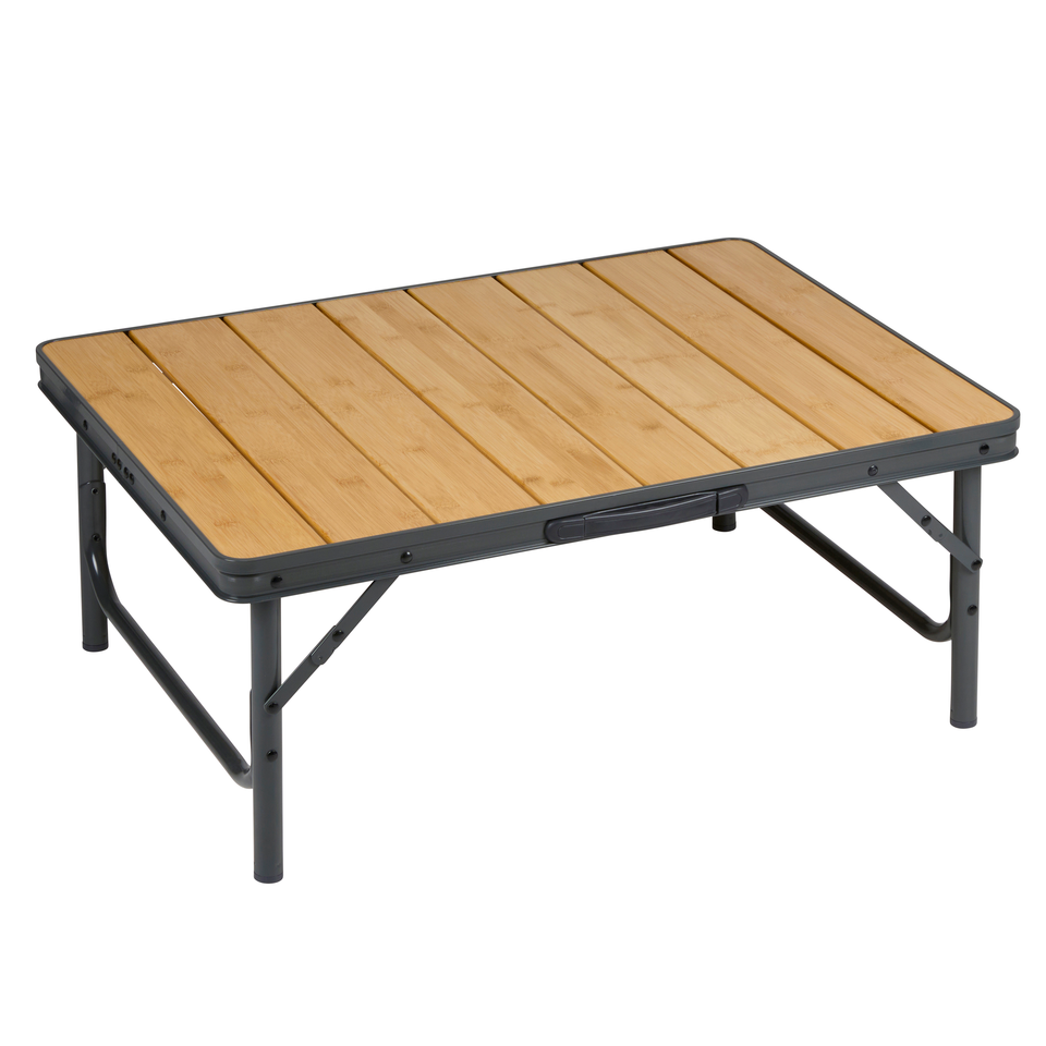 Camp Active Campe Active Campingtafel Inklapbaar - Inklaptafel - Opvouwbare Tafel - Vouwtafel - Inklapbare Tafel - In Hoogte Verstelbaar- 75 X 55 X 31 - 71 Cm - Bamboe En Aluminium