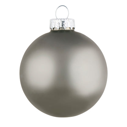 Xmas Bauble Glass Silver Ø8Cm 6Pc