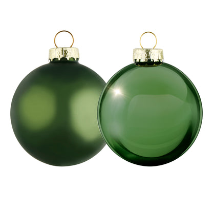 Xmas Bauble Glass Green Ø8Cm 6Pc