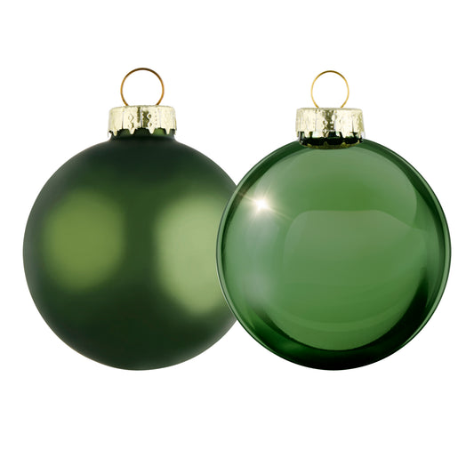 Xmas Bauble Glass Green Ø8Cm 6Pc