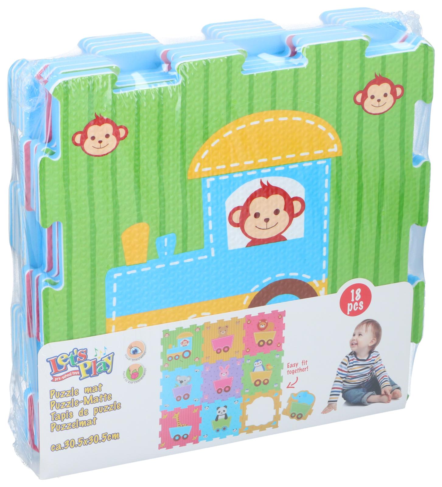 Puzzle Mat Animal 18Pc