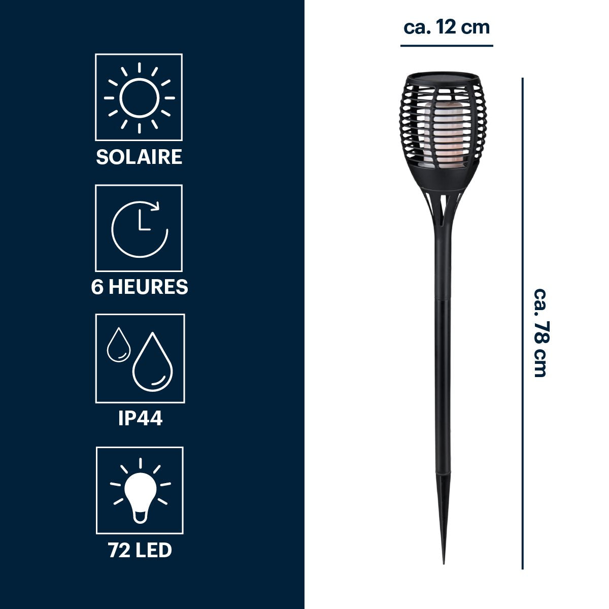 Solar Light Flame Effect Led