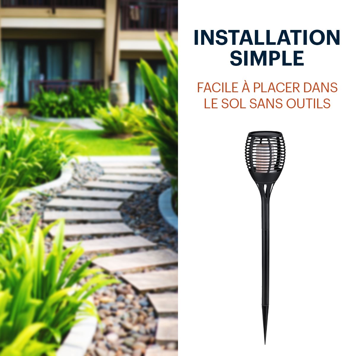 Solar Light Flame Effect Led