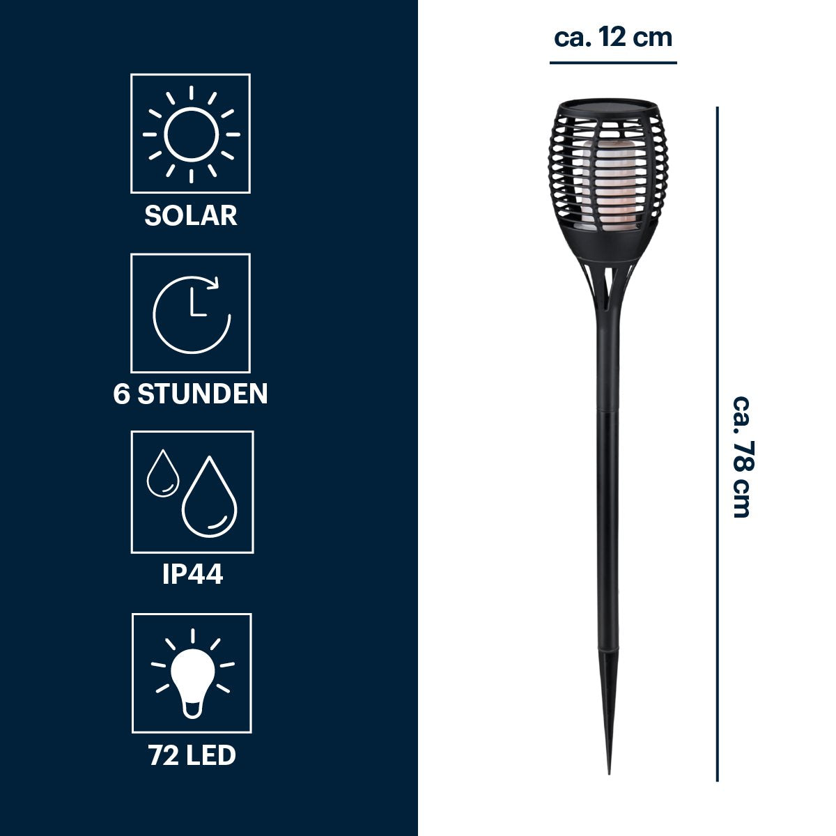 Solar Light Flame Effect Led