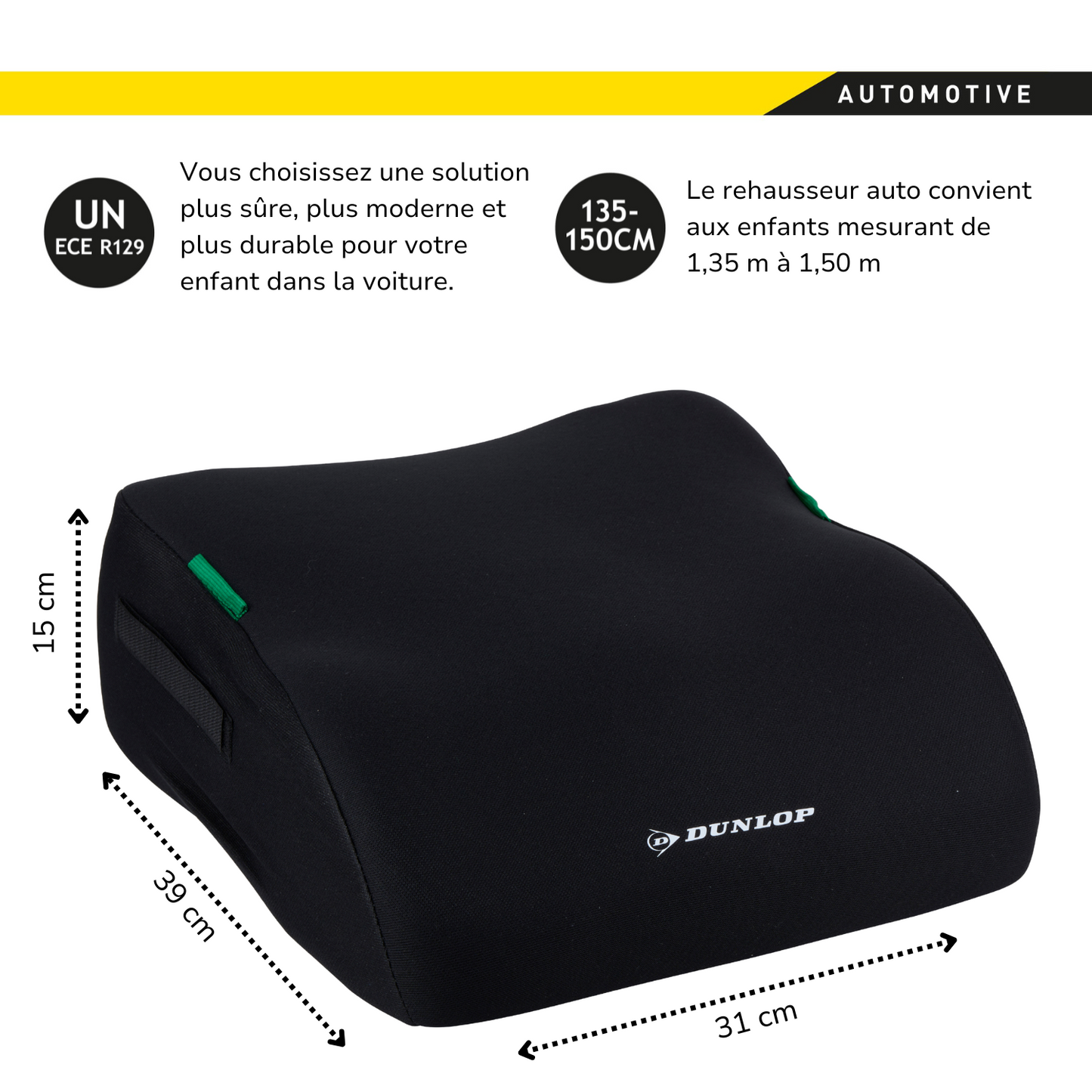 Dunlop Kinderzitje – Stoelverhoger – Autozitje – Auto Zitverhoger - Kinderen - Autostoeltje - Stoelverhoger Voor Auto