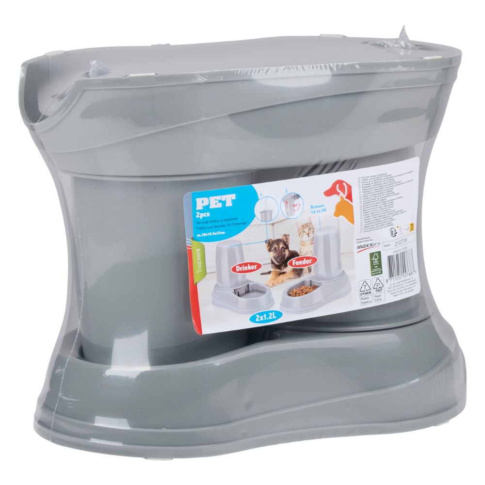 Pet Drinker & Dispenser 2Pc