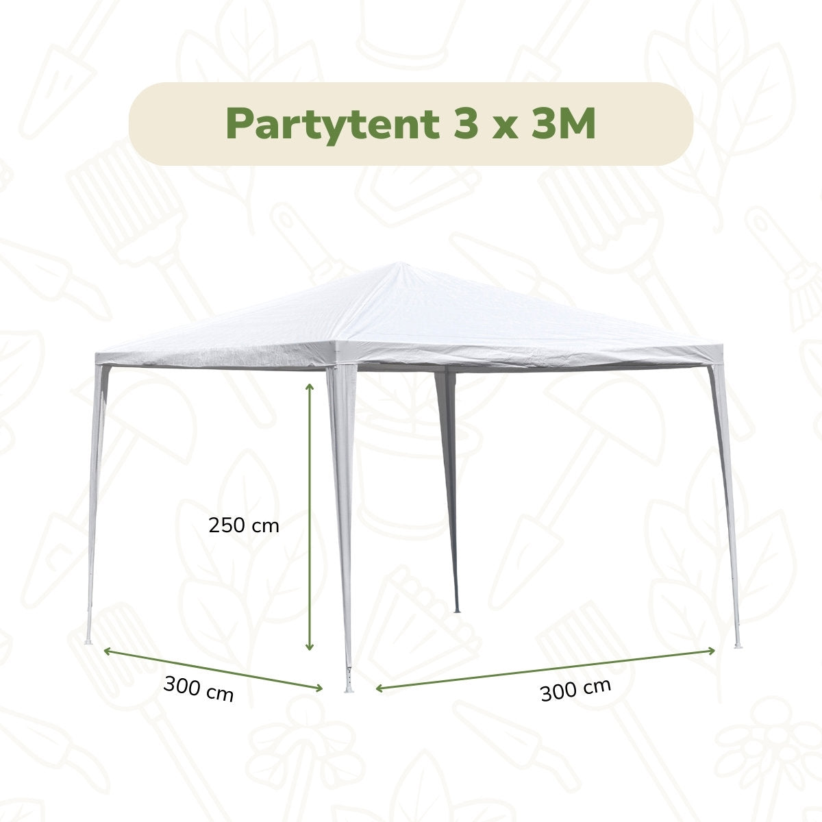 Kinzo Partytent 3X3 Meter