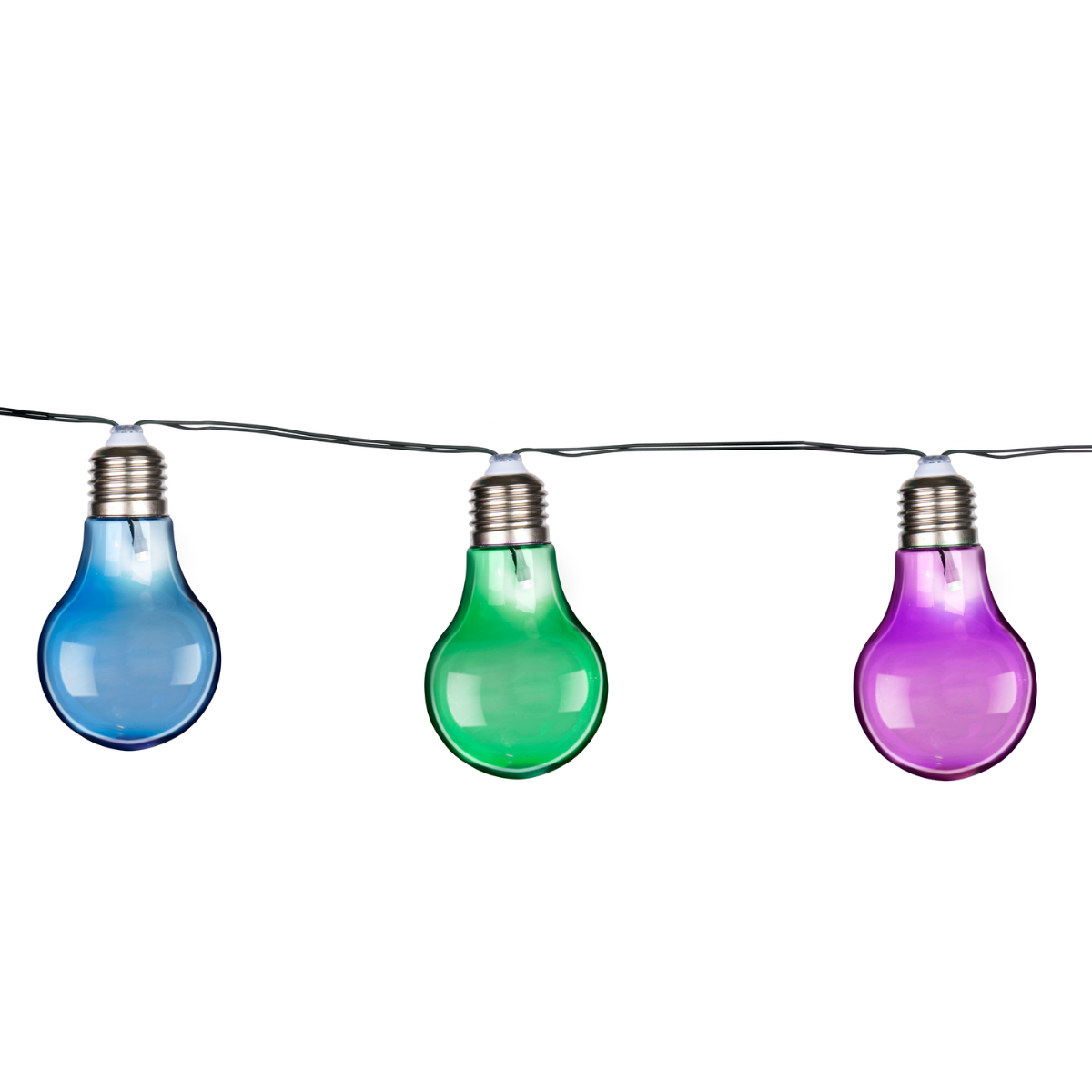Solar Bulb Chain 10Led Colored
