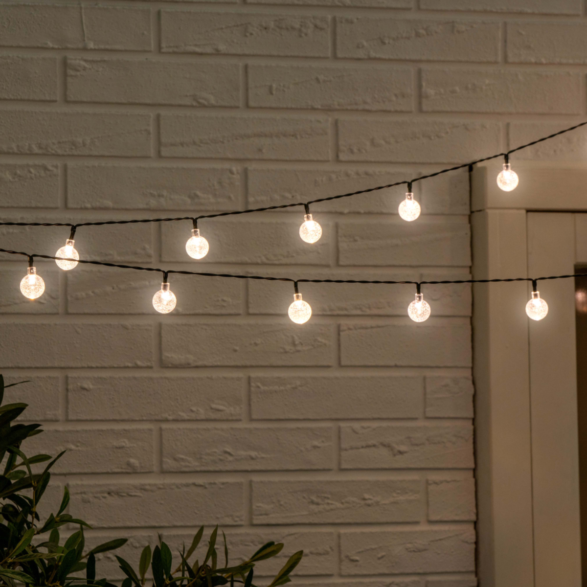 Solar Bulb 50Pc String Warm White Led
