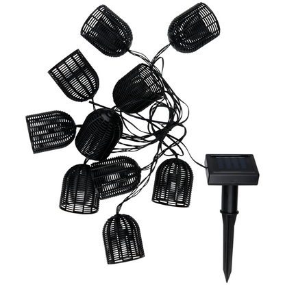 Articasa Solar String Light Black Balls - Zonne-Energie - Kunststof