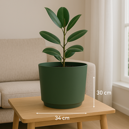 Pot Tubo D34Cm Green