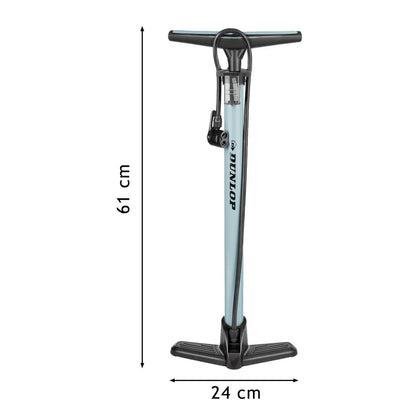 Bicycle Floor Pump Incl. 3 Adapters Black/Grey