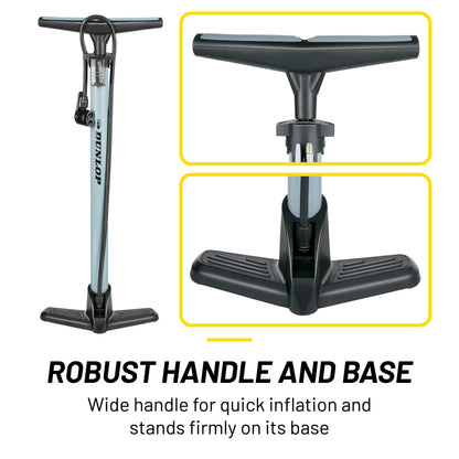Bicycle Floor Pump Incl. 3 Adapters Black/Grey