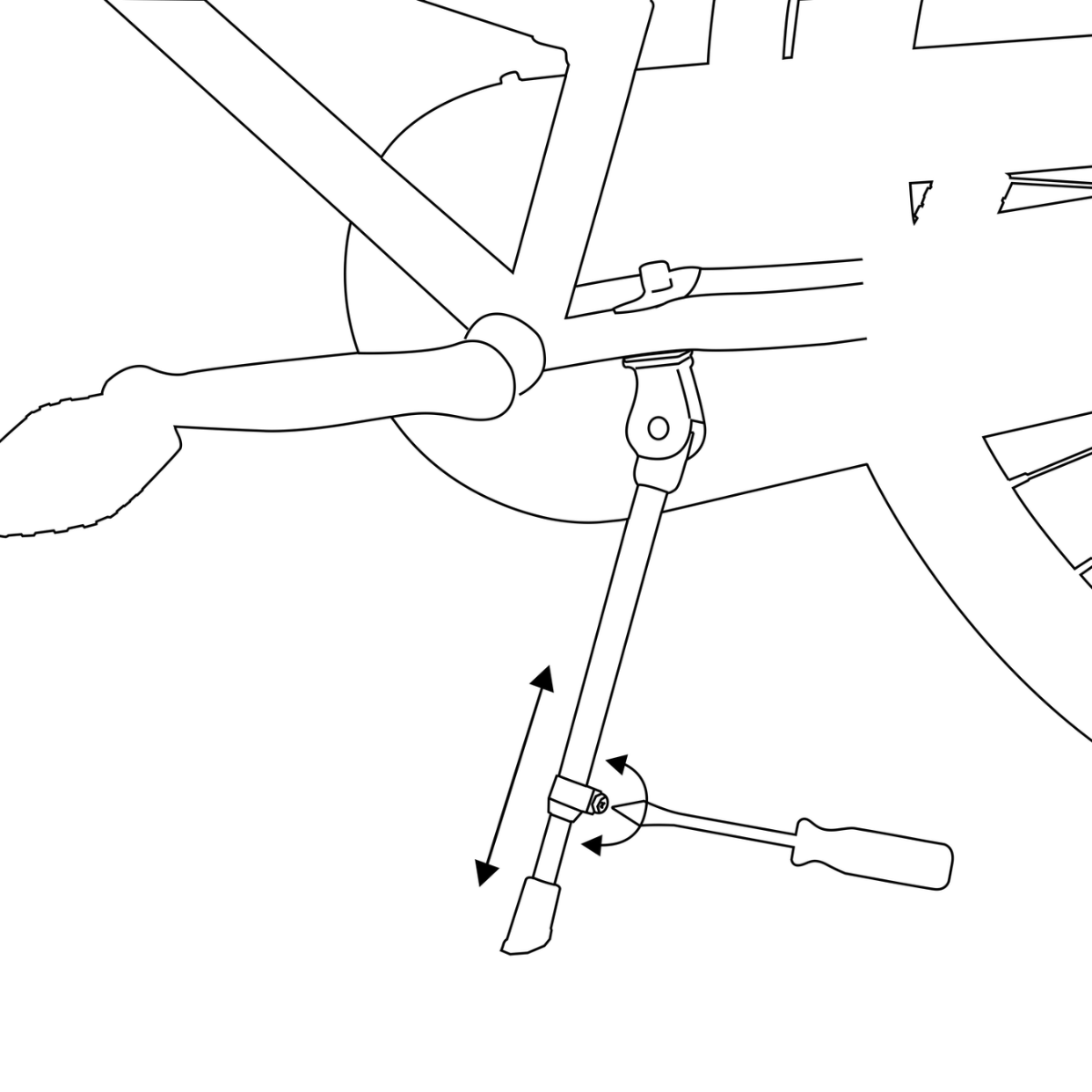 Bike Middle Side Stand 20''-28''