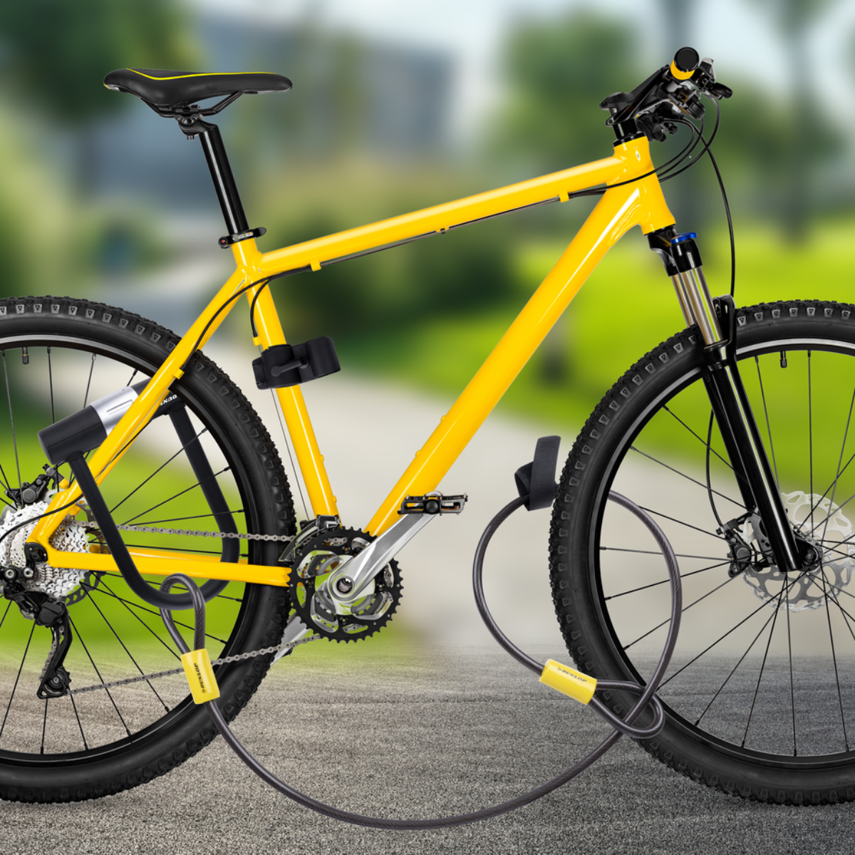 Frame U-Lock With Cable&Holder