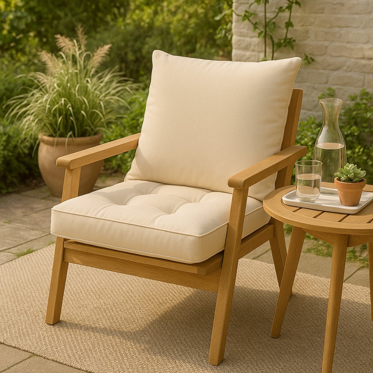 Garden Cushion Beige