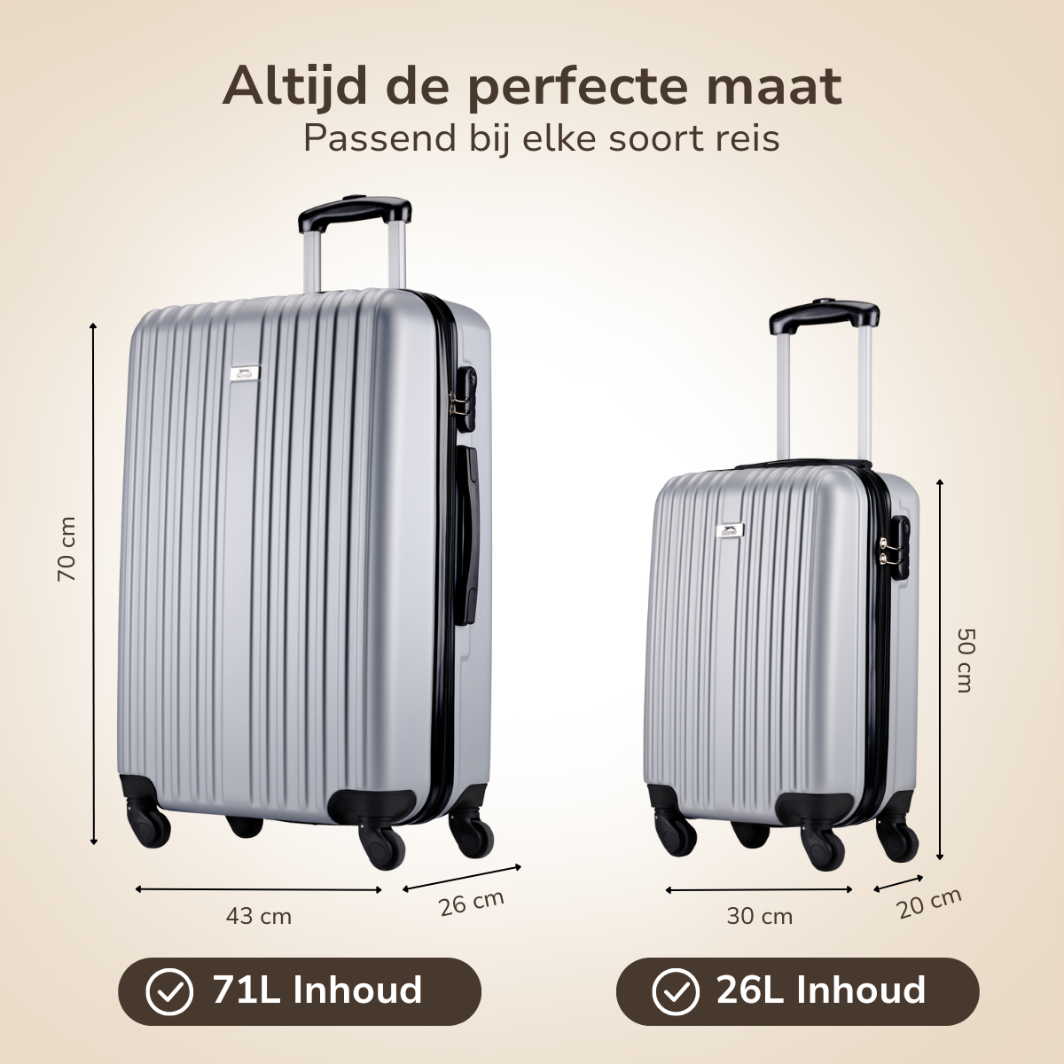 Trolley Set 2Pc Silver