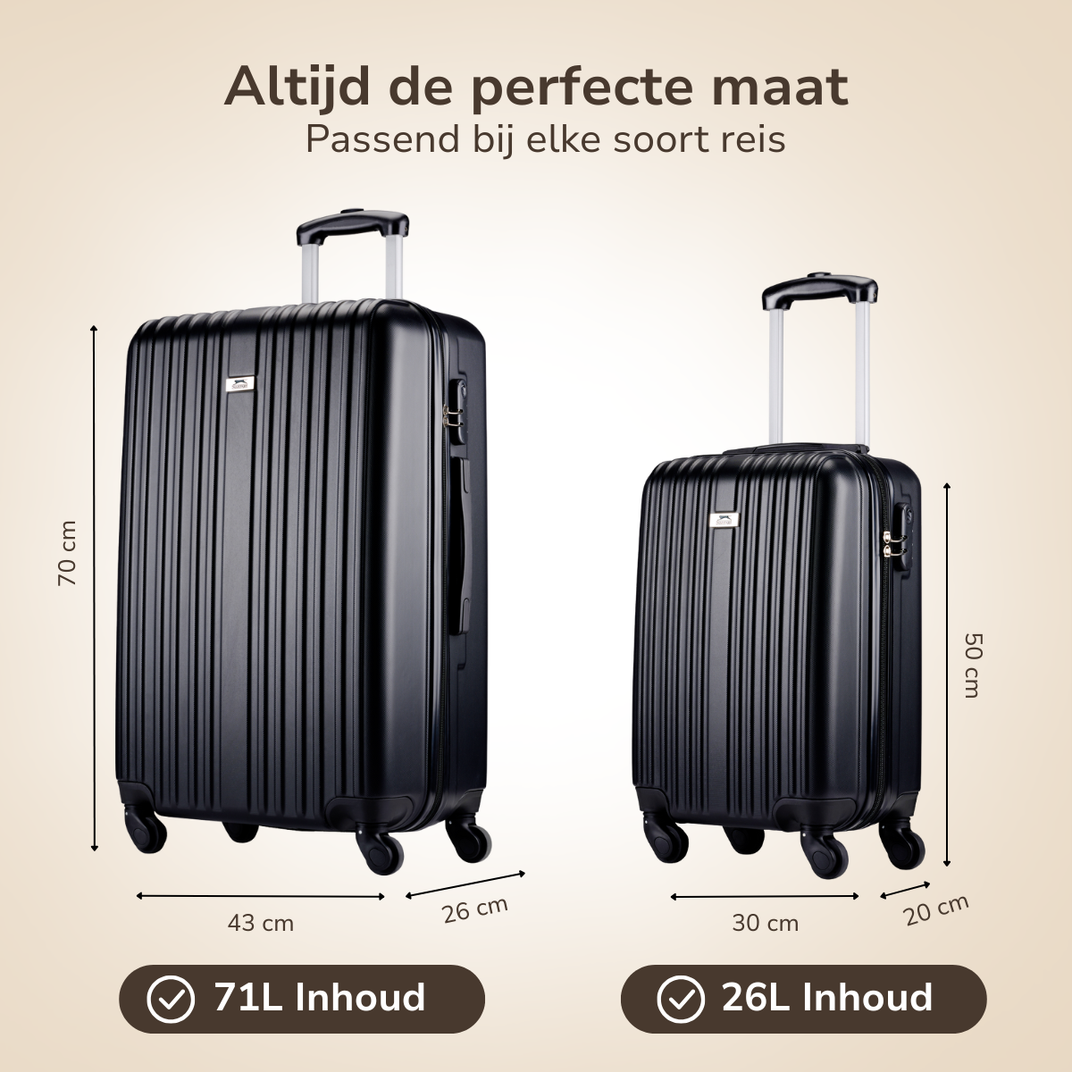 Trolley Set 2Pc Black