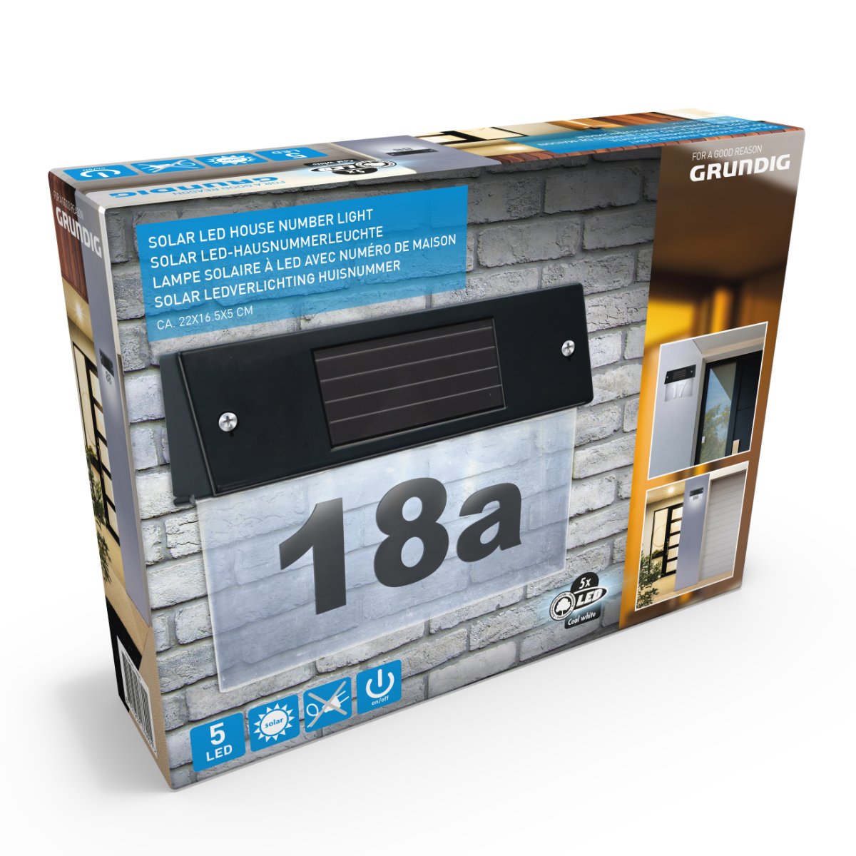 Solar House Number Light