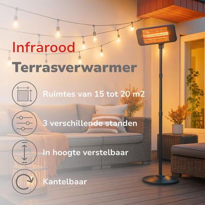 Patio Heater Standing 650-2000