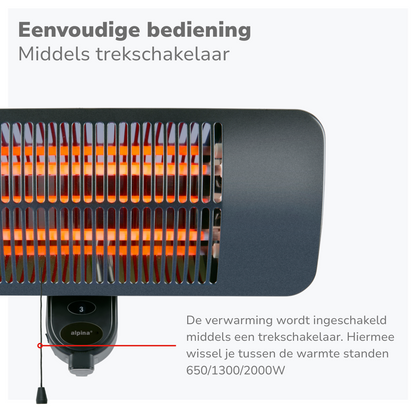 Patio Heater Wall  650-2000W