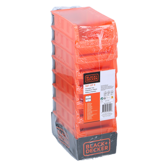 Stackable Tray Orange 8Pc