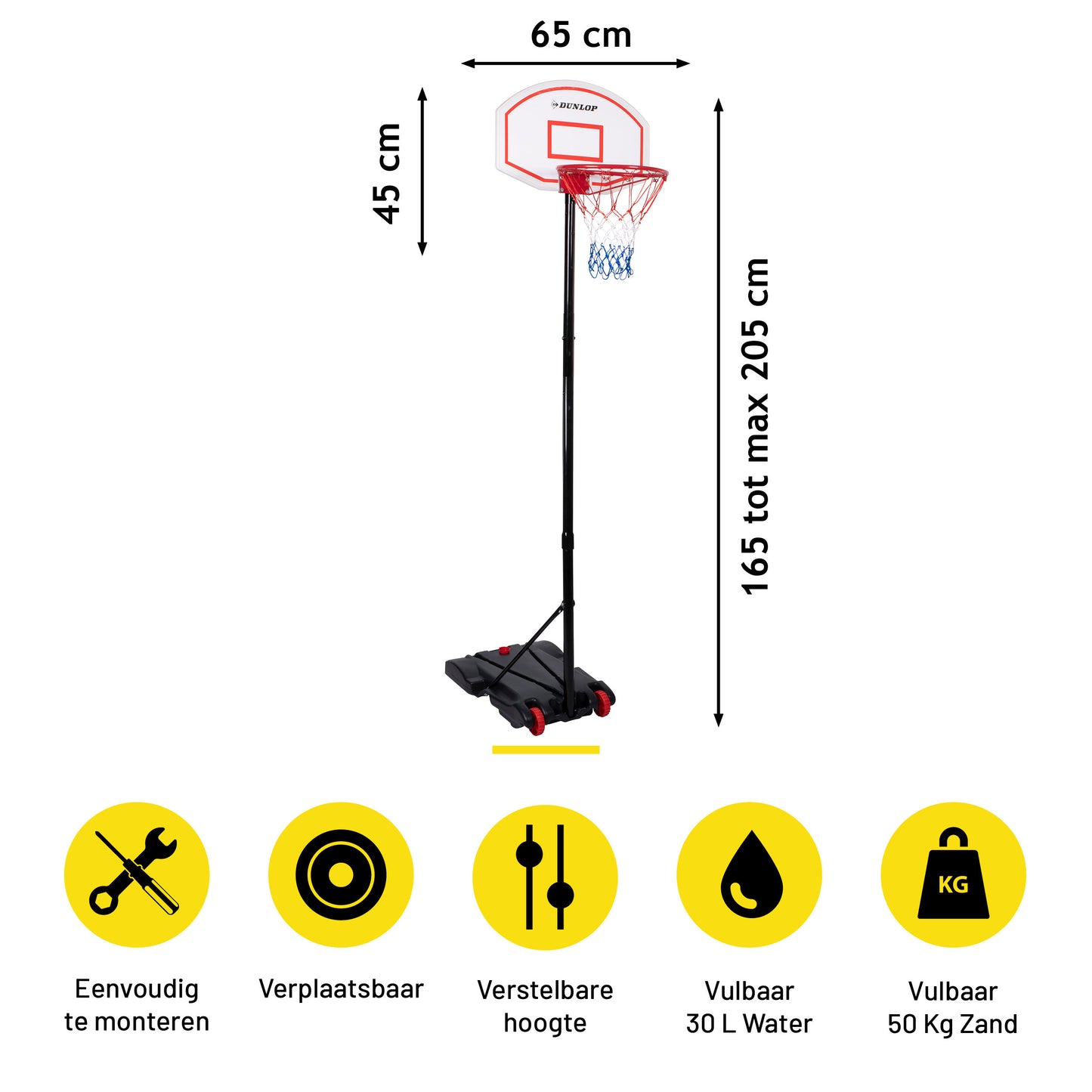 Basketball Set 74X54X165/205Cm