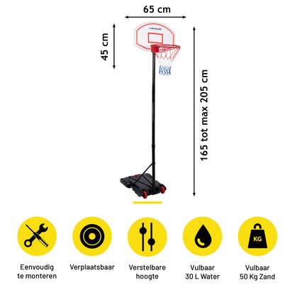 Basketball Set 74X54X165/205Cm