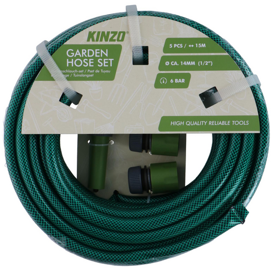 Garden Hose Set 5Pc 15M