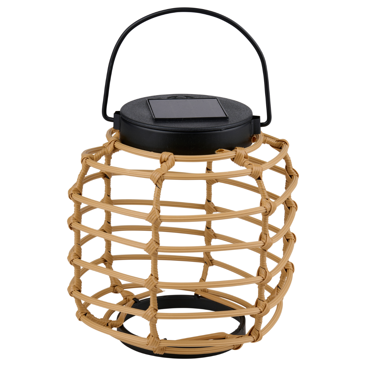 Solar Lantern Bamboo Look