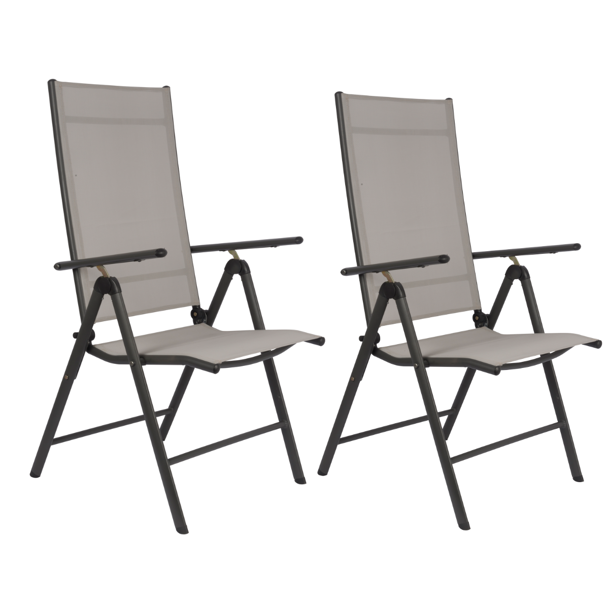 Tuinstoelen Set Santiago Grijs/Zwart