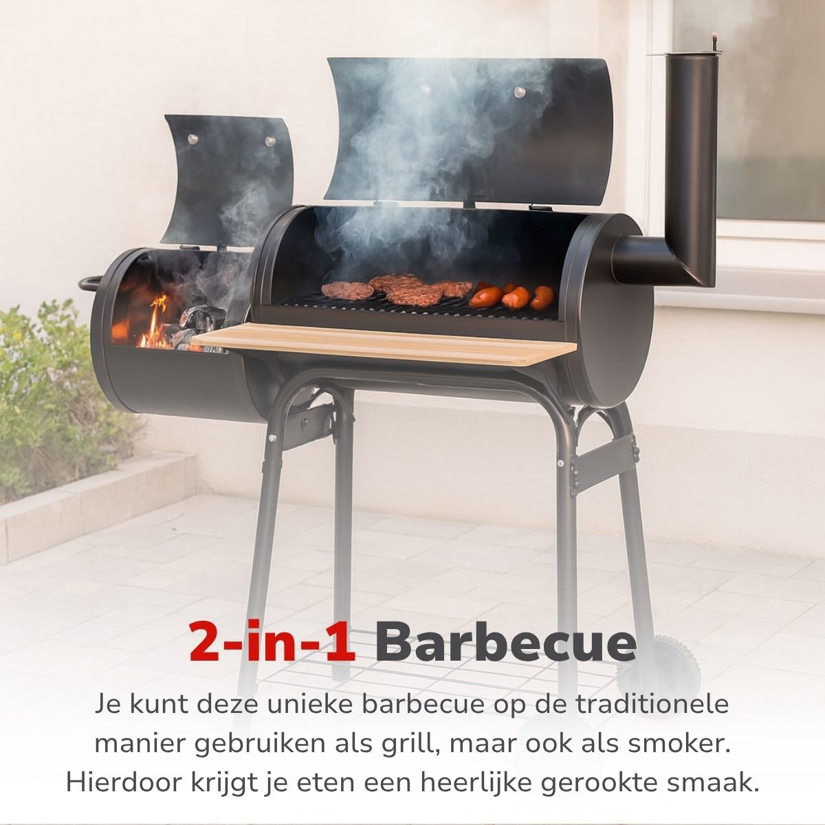 Bbq Grill Smoker 118X62X114Cm