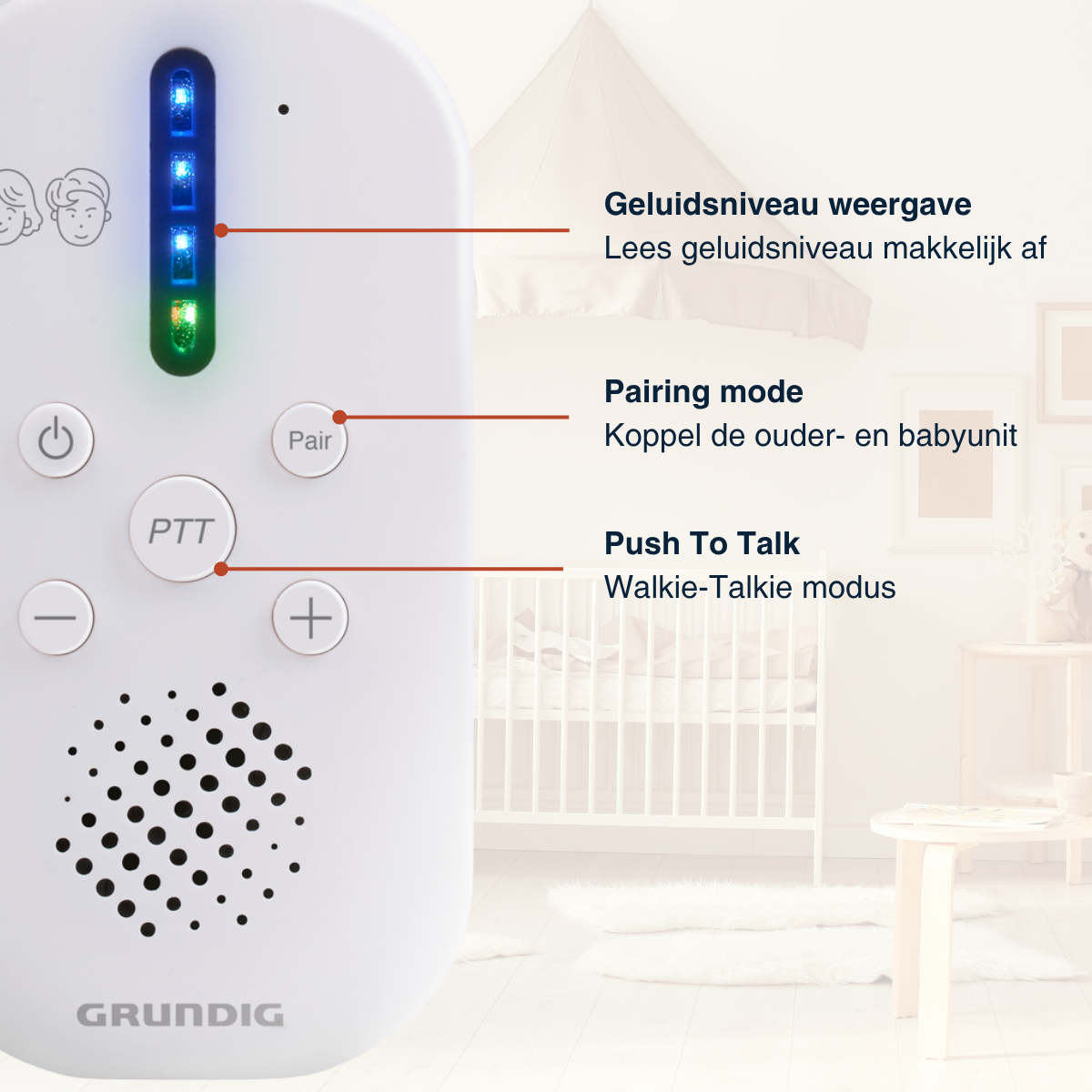 Wireless Digital Audio Baby Monitor 2.4Ghz