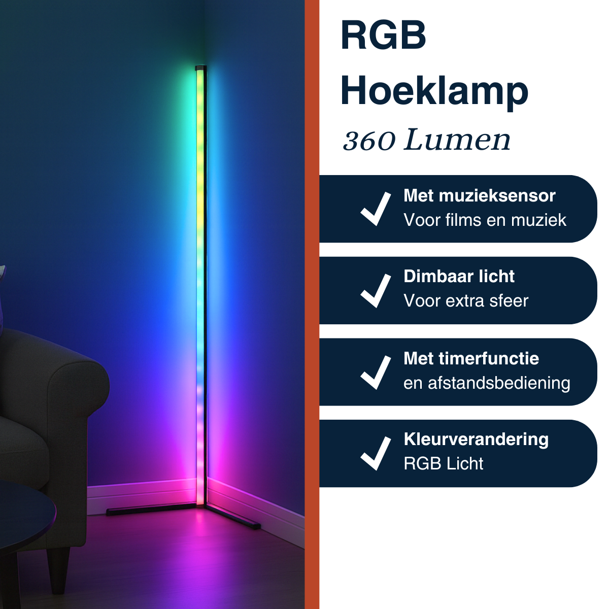 Corner Lamp Music Sensor Rgb