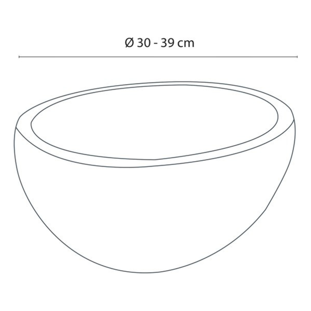 Waskom Ø 35-39 Cm Riviersteen