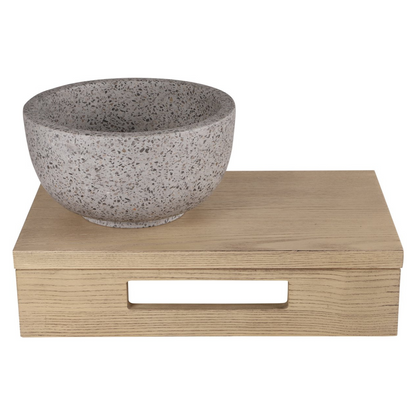 Wastafelplank 40 X 25 X 10 Cm Hout Eiken