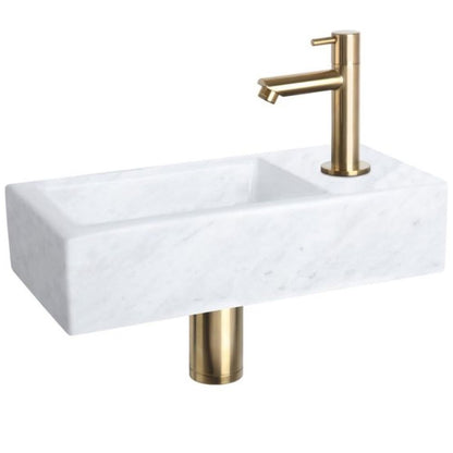 Fonteinset Marmer Kraan Recht Mat Goud 37.5 X 18.5 X 9.5 Cm