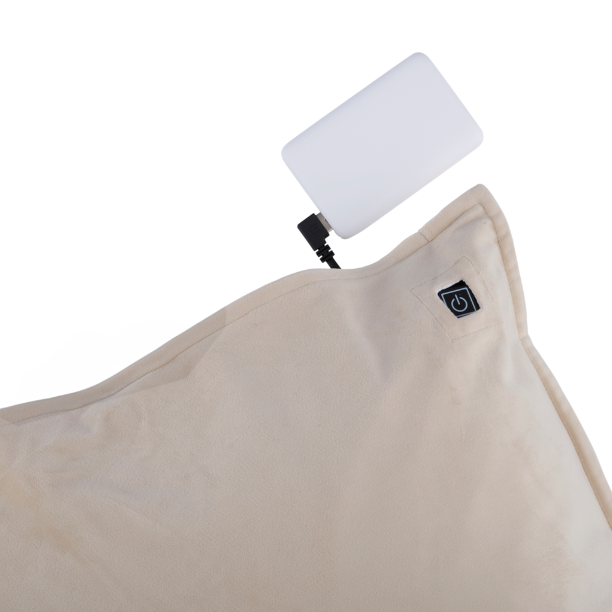 Heating Pillow Beige Velvet
