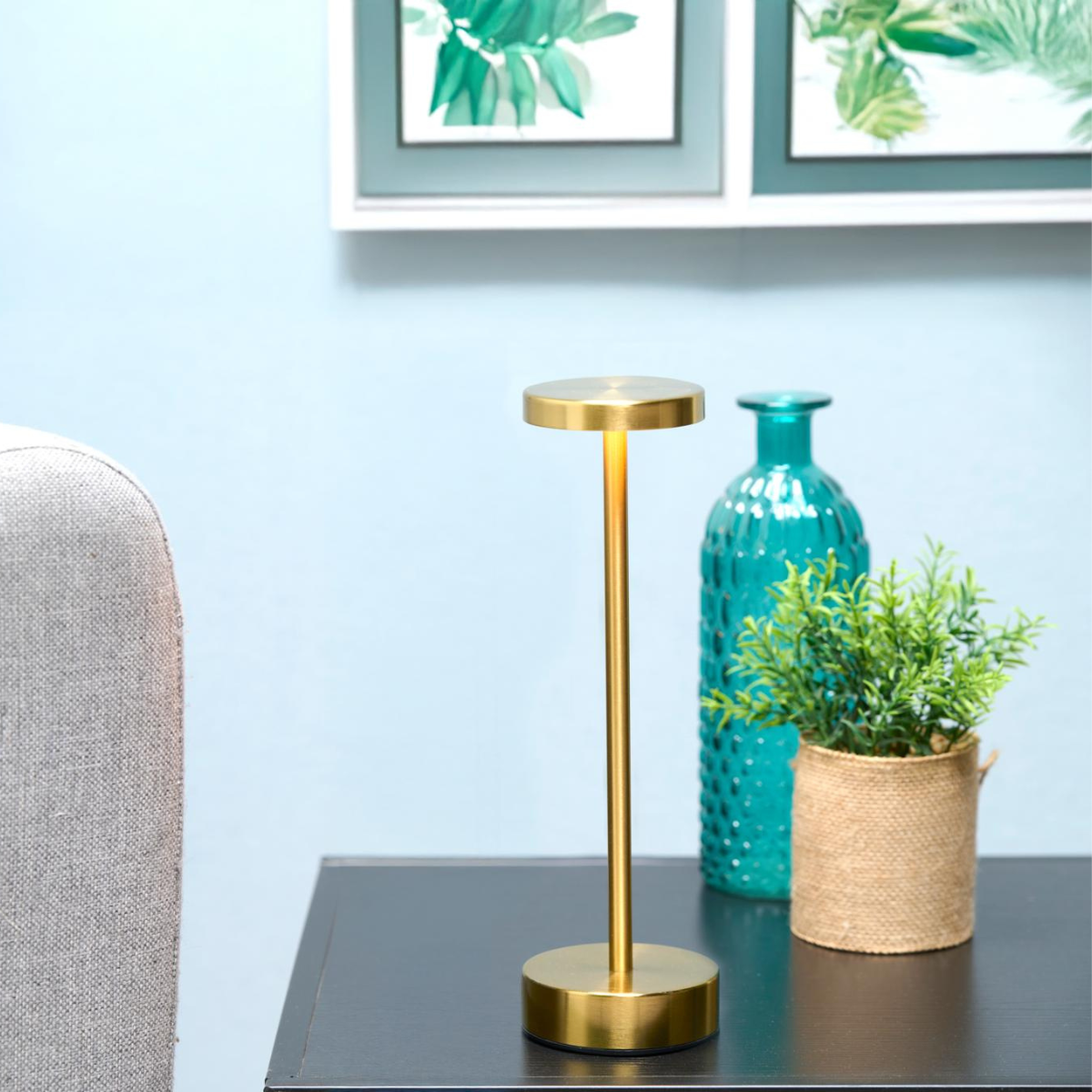 Table Lamp Gold Flat Head