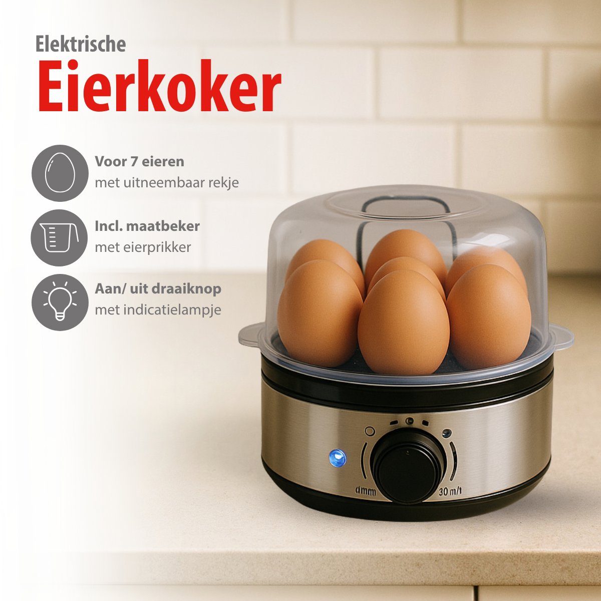 Egg Boiler For 7 Pcs
