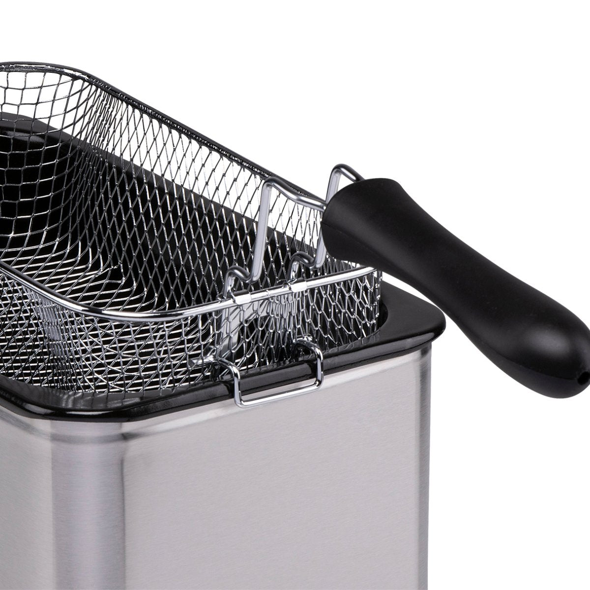 Alpina Frituurpan 3 Liter - Friteuse Met Instelbare Thermostaat - Frituur Met Uitneembare Mand - Frietpan 2000W - 32,3 X 20,5 X 18,9 Cm - Rvs