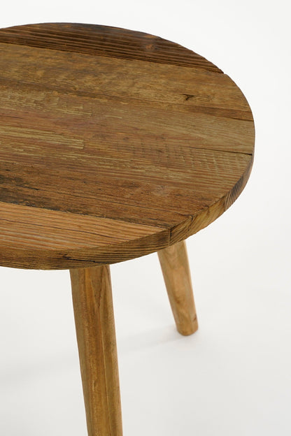 Bold Side Table Recycled Wood Brown - H35,5Xd33Cm