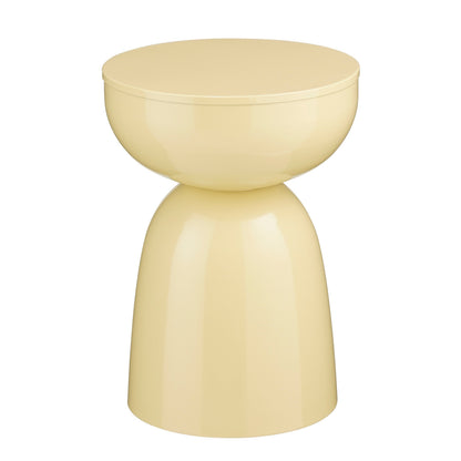 Elliot Bijzettafel - H45 X Ø32 Cm - Ijzer - Beige