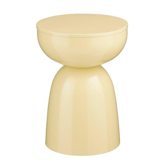 Elliot Bijzettafel - H45 X Ø32 Cm - Ijzer - Beige